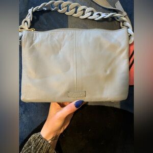 vintage vince camuto adyna crossbody handbag in cerulean blue